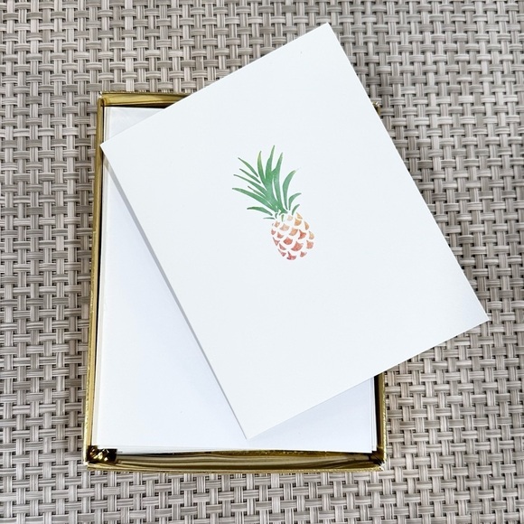 Pineapple note card blank 10 cards 10 envelopes - Picture 1 of 4